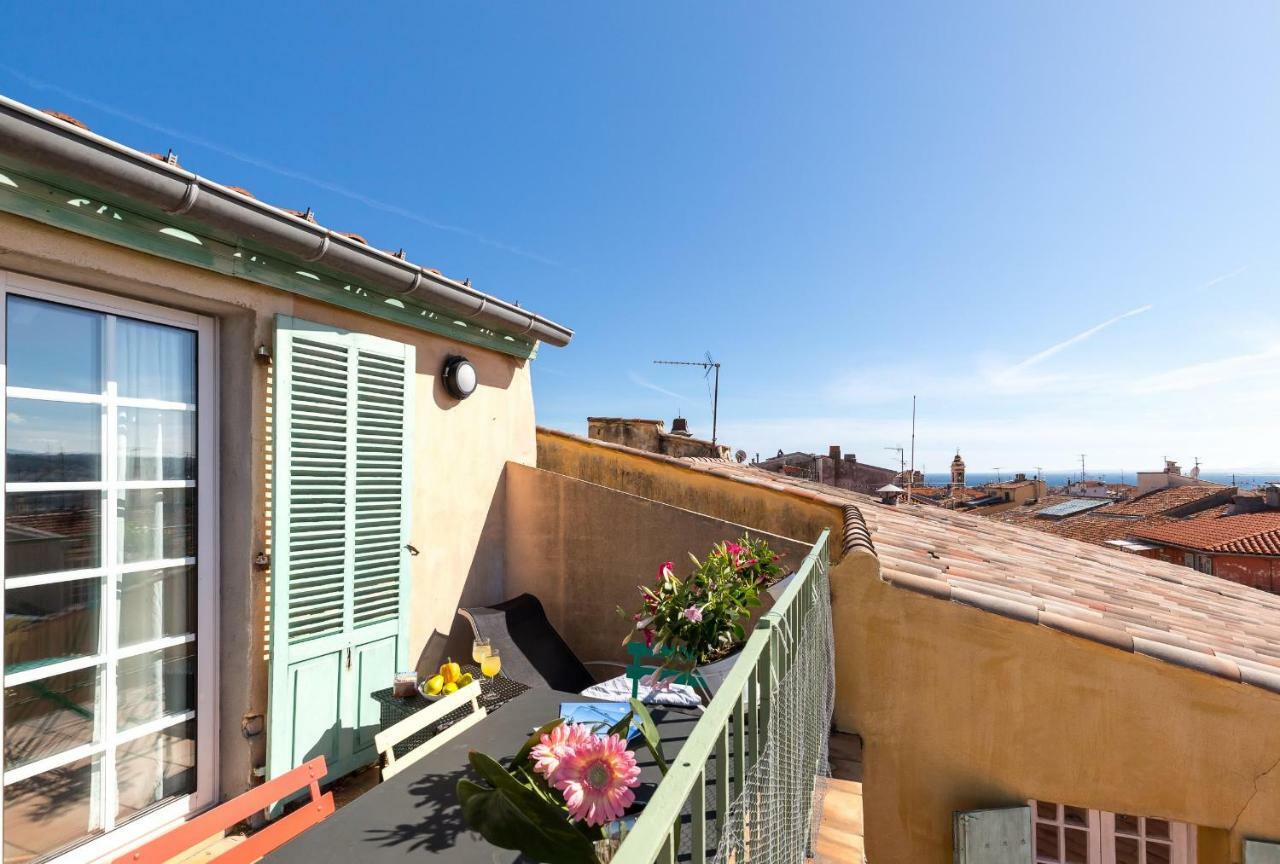 La Croix - F3, Terrasse Vue Panoramique, Vieux-Nice Old Town And Terrace Bagian luar foto